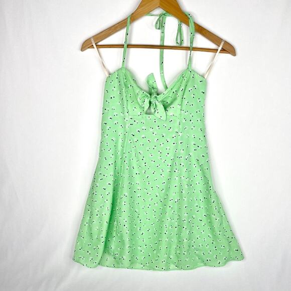 BCBGeneration Green Halter Summer Mini Dress - Picture 2 of 13